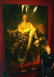 Michael Banks with Louis XVIII painting
