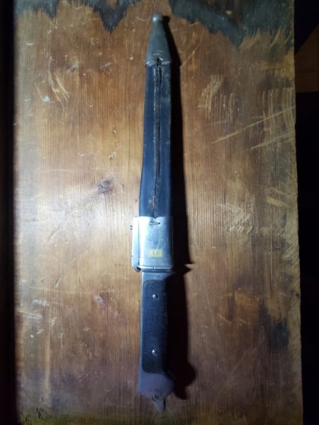 Rare Danish WW2 German Made Bayonet Fighting Knife w/ King Knight Markings -25 - Image 9