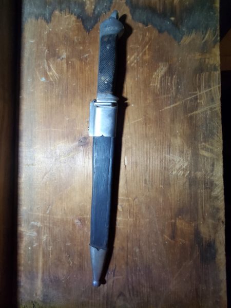 Rare Danish WW2 German Made Bayonet Fighting Knife w/ King Knight Markings -25 - Image 8
