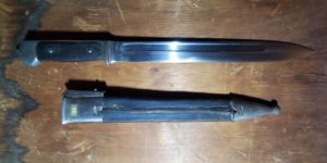 Rare Danish WW2 German Made Bayonet Fighting Knife w/ King Knight Markings -25