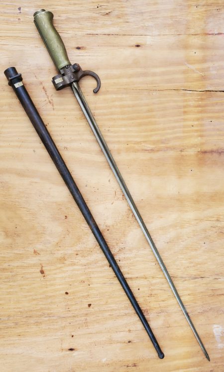 1886 French Antique Bayonet with scabbard -1