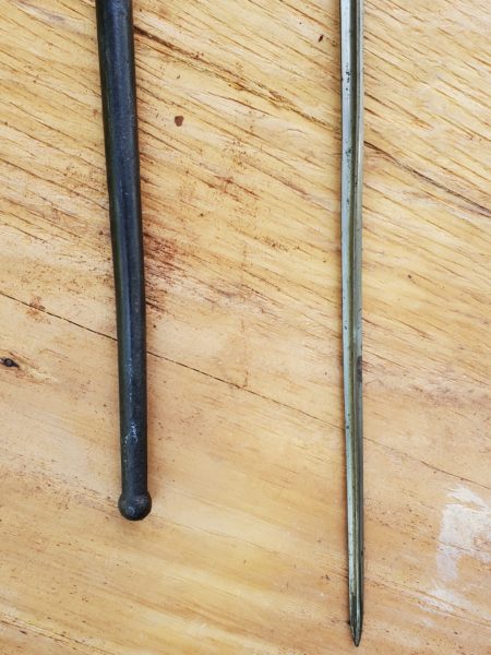 1886 French Antique Bayonet with scabbard -1 - Image 3